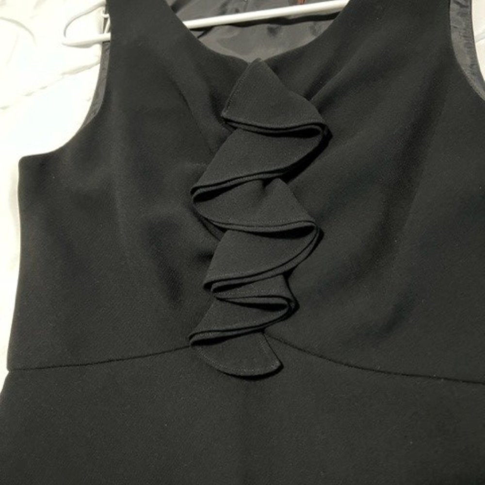 NEW Calvin Klein Black Ruffle Dress - Picture 2 of 5